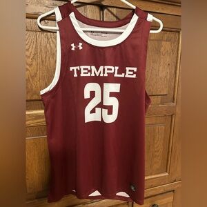 Temple University Under Armour Basketball Jersey #25 Adult Small